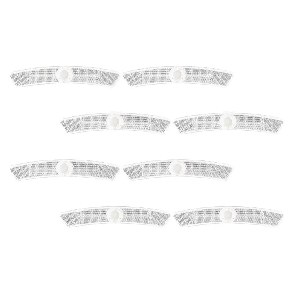 

8pcs Bicycle Reflector Spoke Reflectors for Kids Adult Bikes Wheels White Night Safety Bike Accessories Plastic Lightweight
