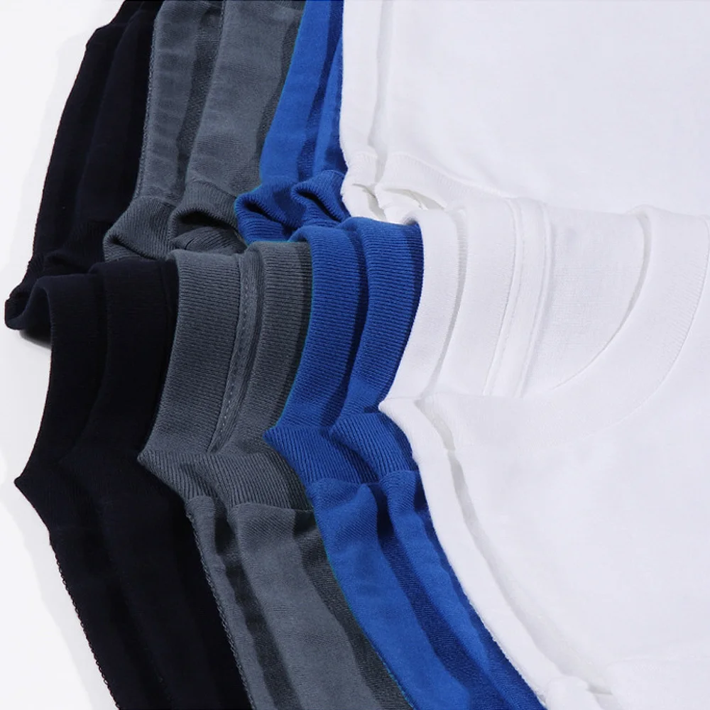 T Shirt Men\'s Casual Short Sleeve O-neck T-shirts Solid 2024 Summer Hot Sale Cotton Black / Gray / Green MYDBSH