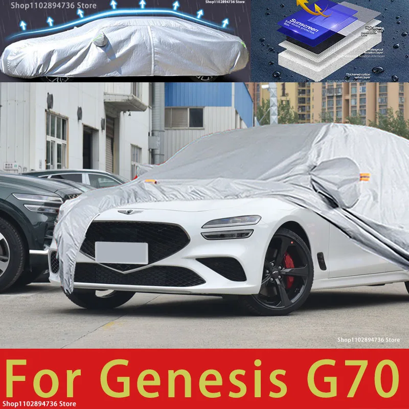 

For Genesis G70 Outdoor Protection Full Car Covers Snow Cover Sunshade Waterproof Dustproof Exterior Car accessories