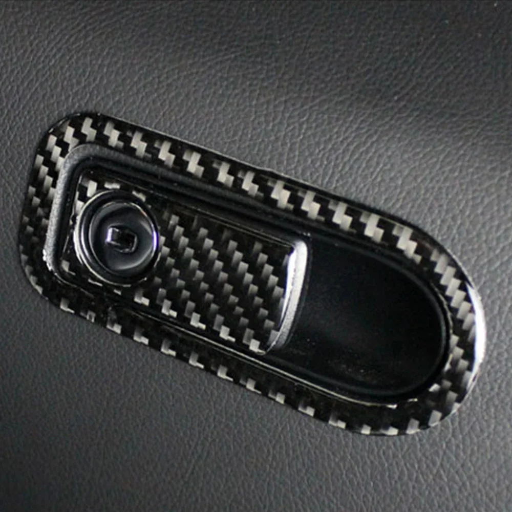 

Car Co-pilot Storage Box Handle Bowl Stickers Carbon Fiber Trims Cover Decoration Accessories For Mercedes Benz W205 GLC C Class