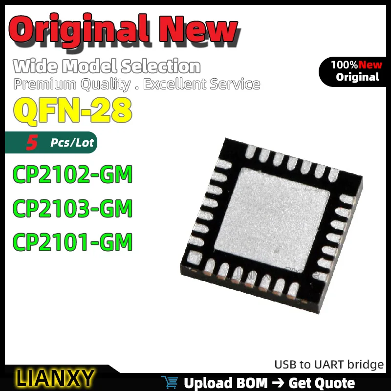 

5 шт. QFN-28 CP2102-GM CP2103-GM CP2101-GM USB-UART мост новый оригинальный