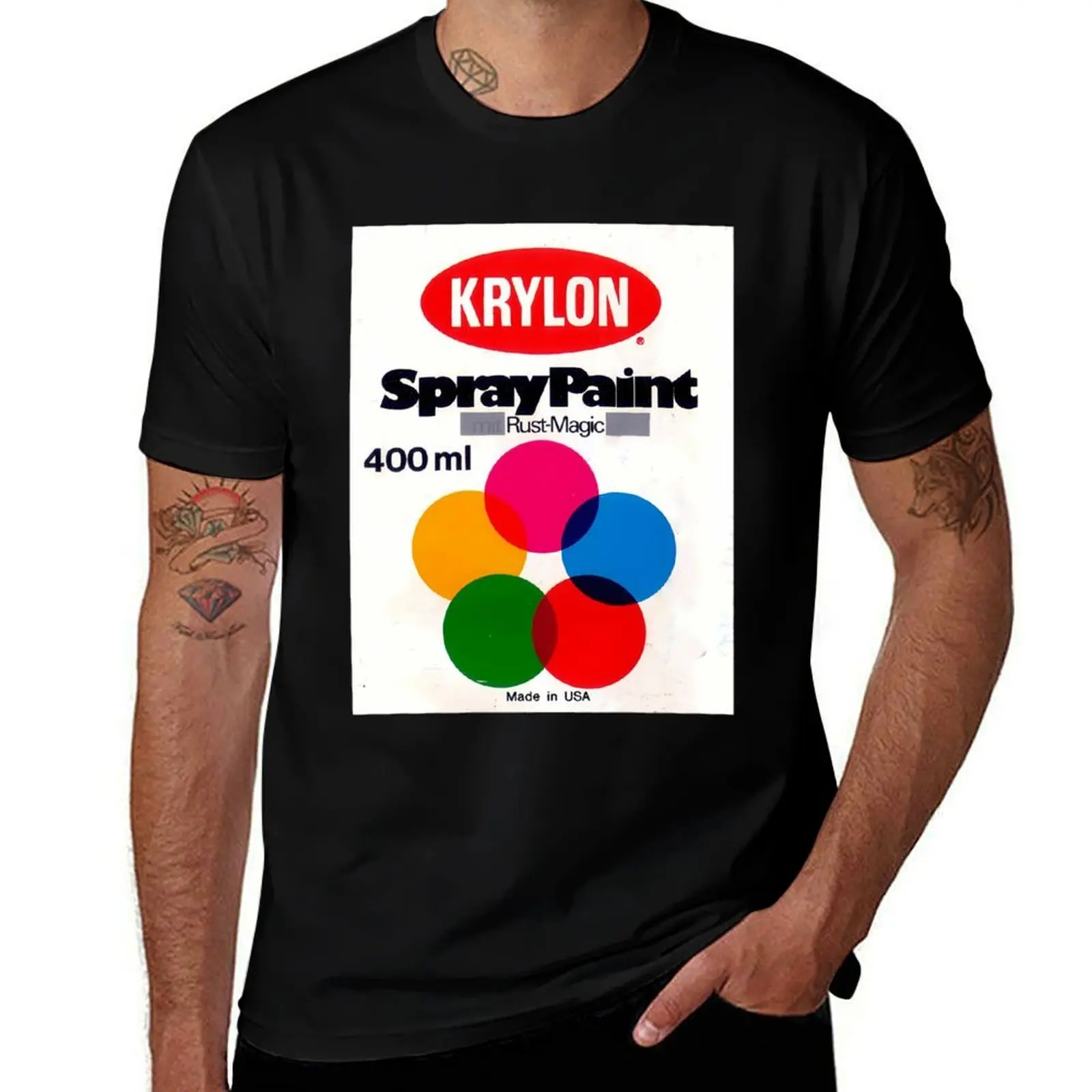 Krylon Vintage \t Camiseta camisetas gráficas de algodón Camiseta de manga corta ropa vintage camisetas para hombres