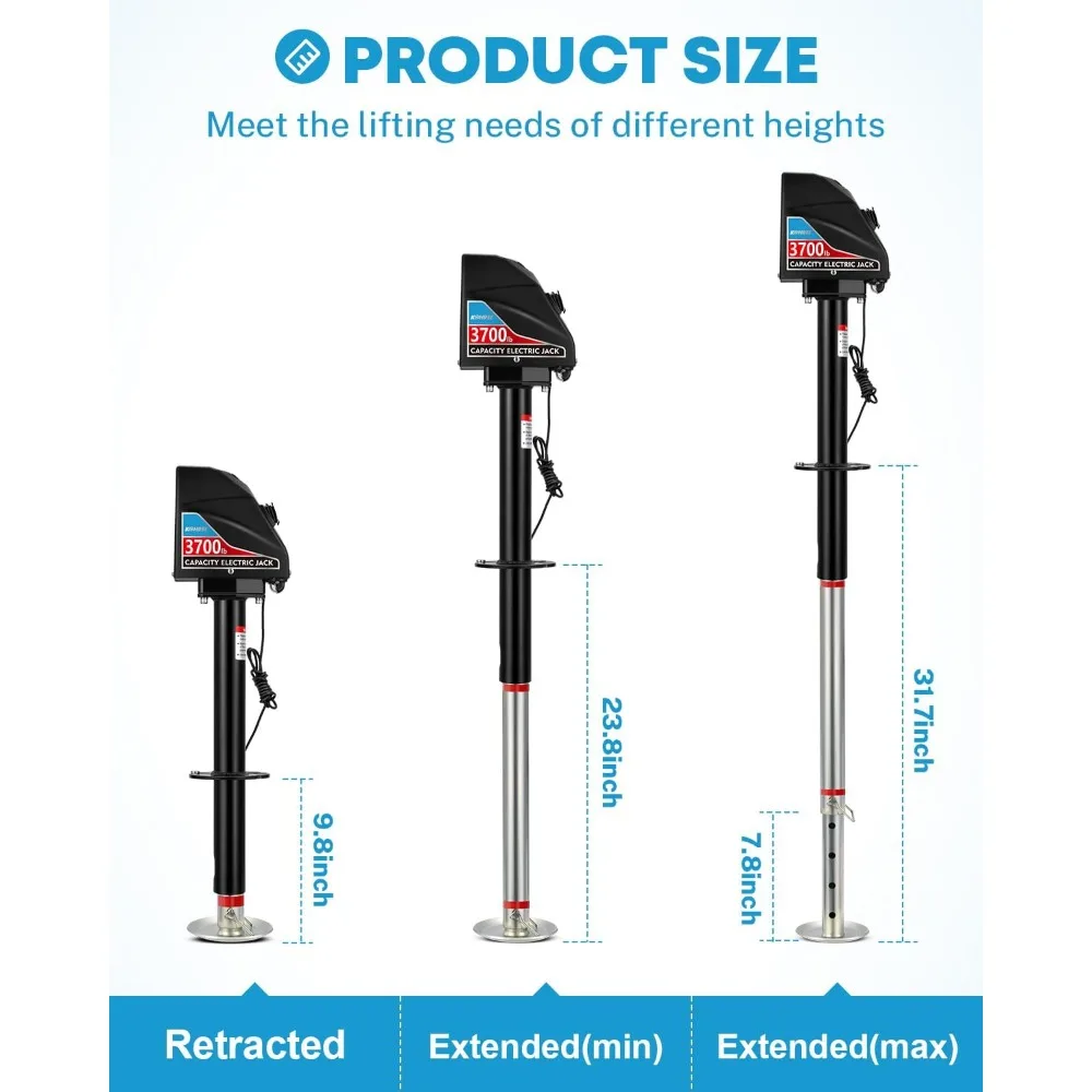 مقبس لسان كهربائي عالي التحمل بوزن 3700 رطل لمقطورات RV والتخييم
