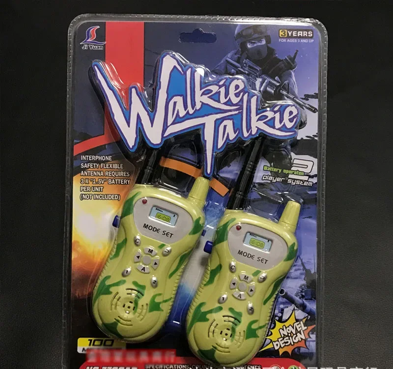 Novelty Walkie Talkie Toys kids Children Simulation Intercom Camouflage Military Style