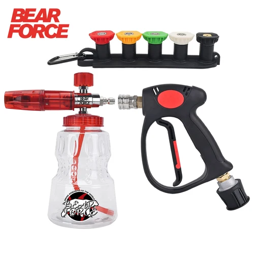 Kit de pistola de agua para lavadora a presión, conector de manguera de limpieza de coche para boquillas de conector rápido Karcher Nilfisk Parkside Bosch