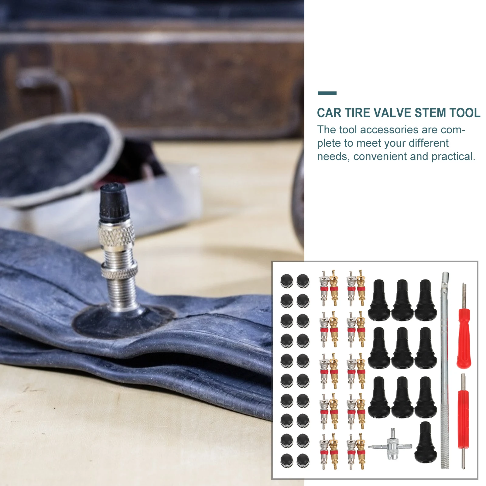 

Tyre Stem Puller Kit Tire Core Supplies Stem Remover Repair Valve Tool for Auto Motorcycle Truck