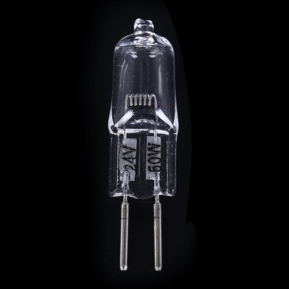 5 pz/set 35/ 50W 2900K alogena G5.3 24V lampada alogena luce calda Base lampadina trasparente alogena inserita lampada di cristallo