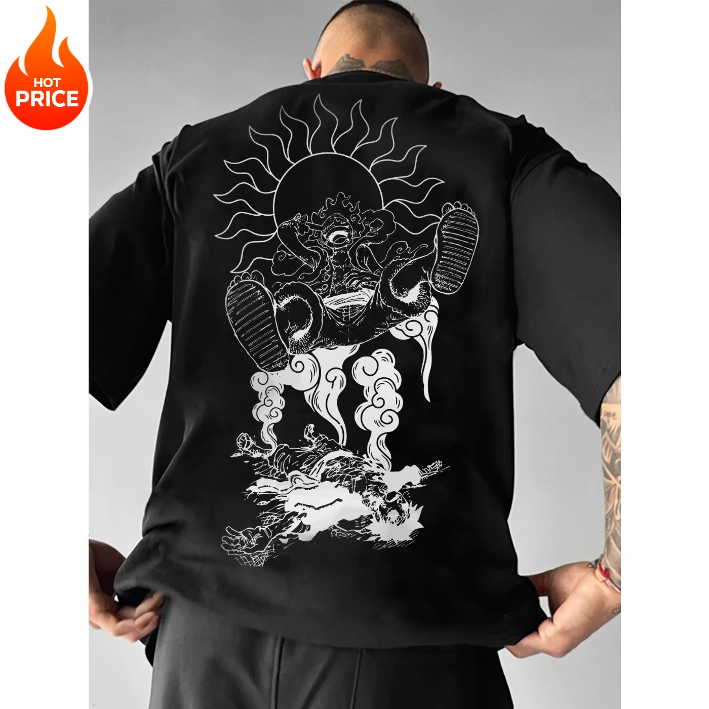 เสื้อยืดลูฟี่ เกียร์ 5 วันพีซ ลายซัมเมอร์ ทรงโอเวอร์ไซส์ สไตล์ฮาราจูกุ ผ้าฝ้าย สำหรับผู้ชาย ออกกำลังกาย สไตล์เรโทร สตรีทแวร์ เสื้อยืดแขนสั้นลำลองสำหรับผู้หญิง สไตล์วายทูเค