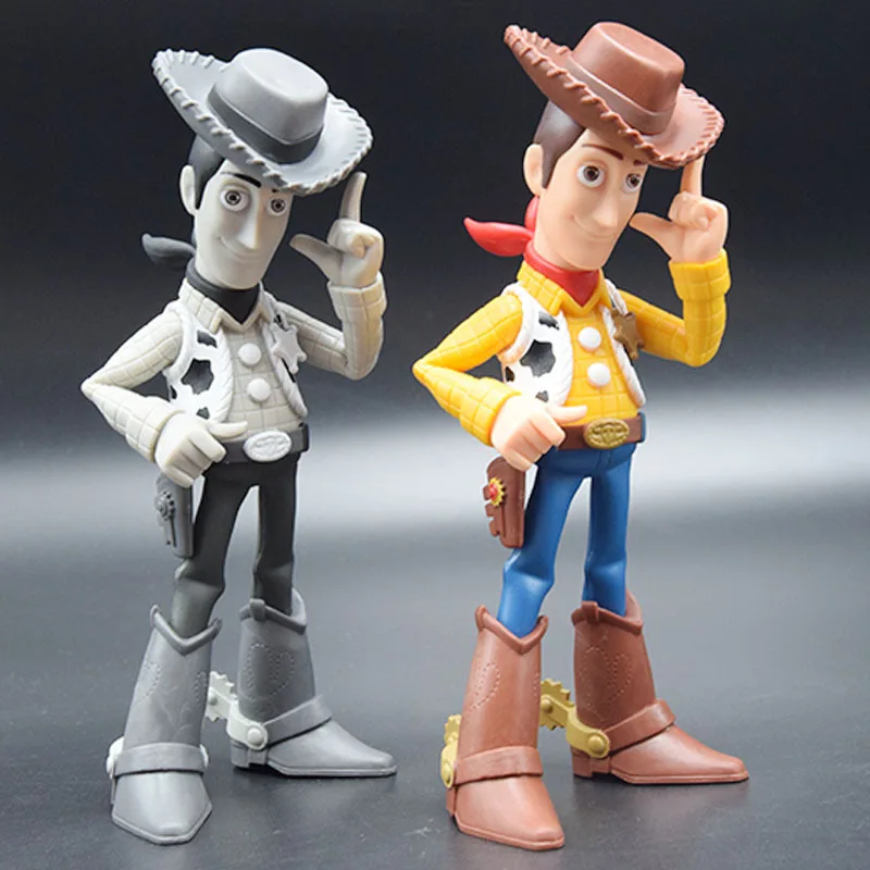 19cm Disney Toy Story 2 Color Woody Cowboy Cartoon PVC Action Figures Dolls Figurines Model Toys Cake Decoration Gifts