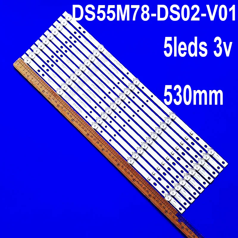 

10 шт./лот светодиодная подсветка для 55LEX-6039 55LEX-6027/UTS2C DS55M78-DS02-V01 DSBJ-WG 55BAIRD TI5510DLEDDS 2W2006-DS55M7800-01