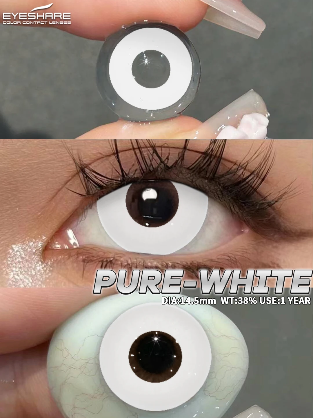 EYESHARE Halloween Colored Contact Lenses for Cosplay Colorful Lenses Blue Anime Red Contact Purple Lenses Yearly Makeup Lenses