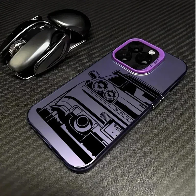 Cool Car Design Phone Case For iPhone 16 15 14 13 12 11 Pro Max XS X XR 7 8 Plus SE 2022 2020 Shockproof Hard Back Bumper Cover