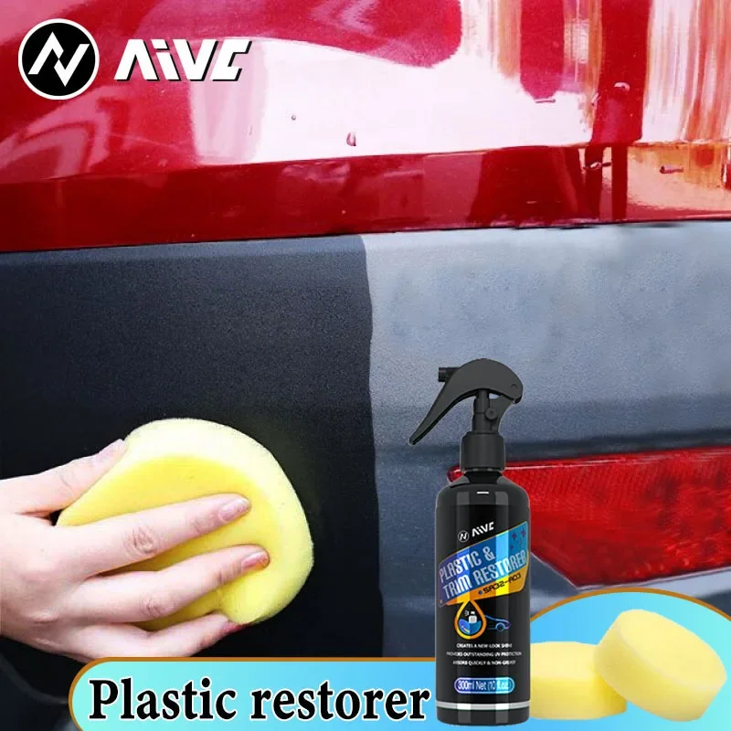 Car Plastic Restorer Rubber Trim Back To Black Plastic Longlasting Renovation Wax Polish Hydrophobic Coating Auto Care Accesorry