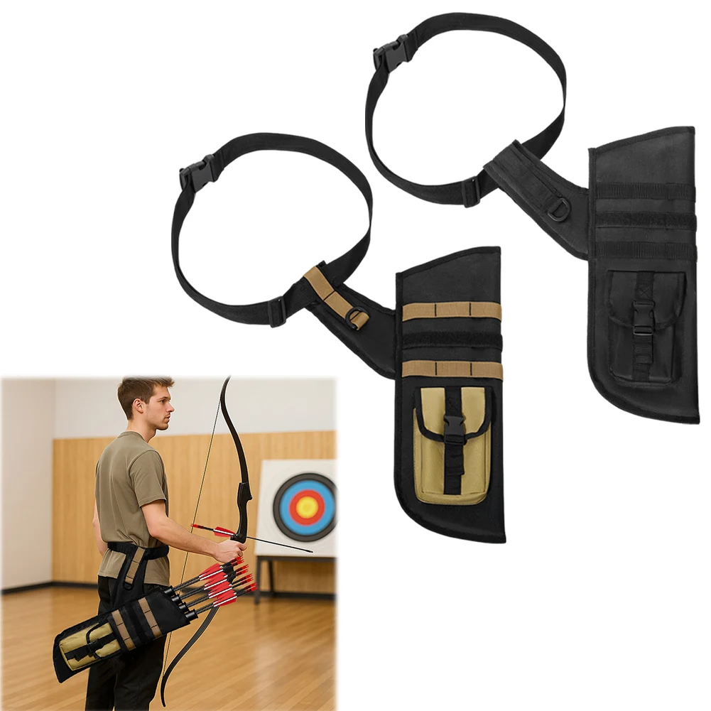

Universal Arrow Quiver Adjustable Waist Belt Lightweight Hip Arrows Bag Archery Arrow Holder Bag for Target Hunting