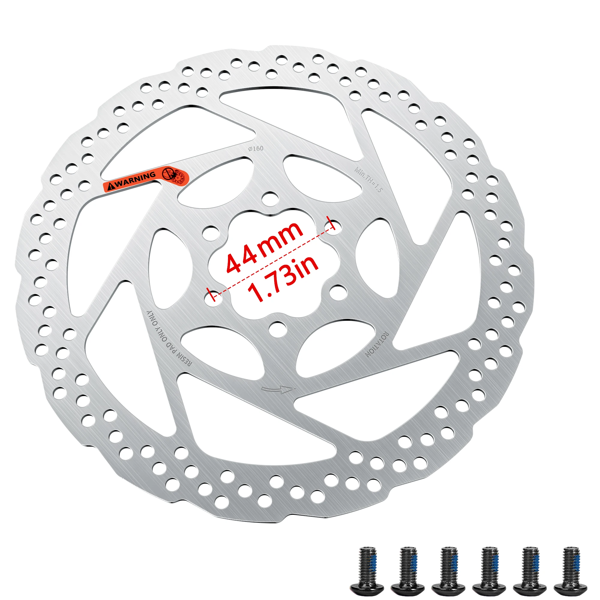 DYISLAND Brake Disc Mountain Bike Road Bicycle Rotors 160mm/180mm 1.8mm Thickness Stainless Steel Rotors Brake Disc