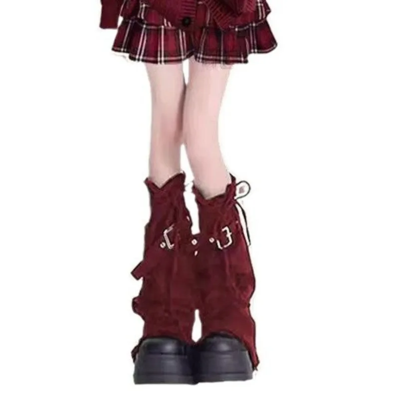 

Новые женские гетры в стиле Harajuku Vintage Dopamine Y2K, розовые, джинсовые, с крестообразным узором, уличный стиль, модный дизайн с расклешением и шнуровкой, коллекция 2026 года