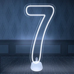 21.5in digital neon light baby birthday digital light USB interface party background luminous light sign can stand on the wall