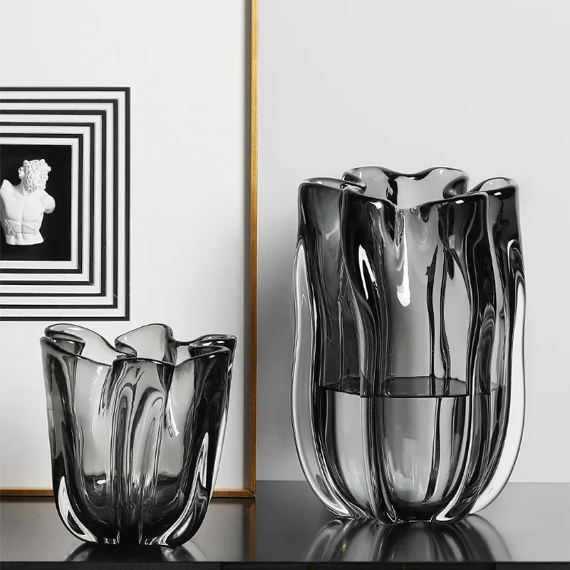 

For Creative And Simple Transparent Glass Large Vase Floral Decoration Flower Arrangement Living Room Porch Desktop Home Decorat