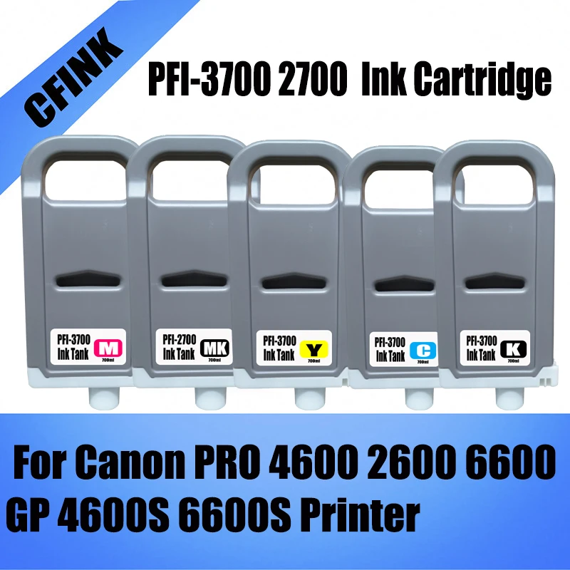

PFI-3700 pfi2700 3700 Ink Cartridge For Canon Image PROGRAF PRO PRO2600 PRO4600 PRO6600 Printer