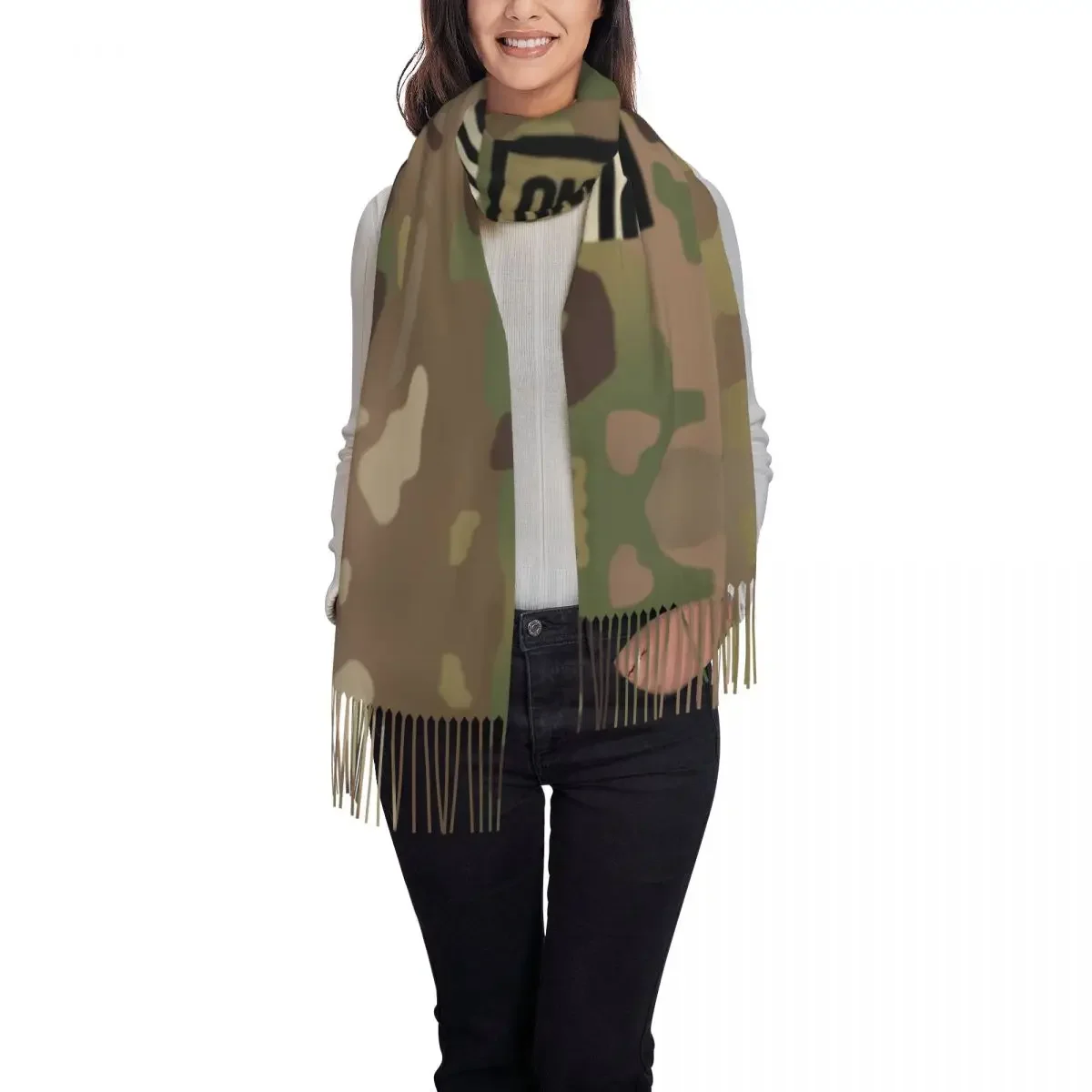 Customized Print Once A Soldier lways   Scarf Men Women Winter Fall Warm Scarves Camo Camouflage rmy Shawl Wrap