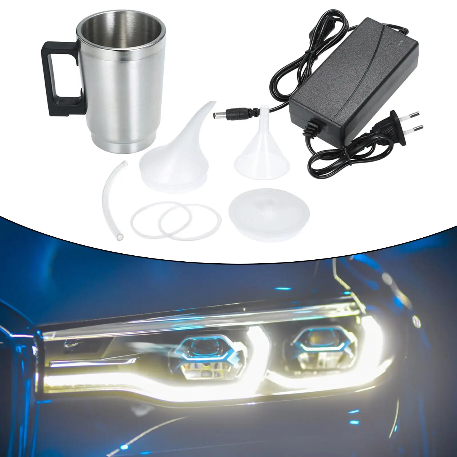 Headlight Lens Repair Tool Kit Stainless Steel Plastic Car Lens Restoration Accessories for Universal Vehicles