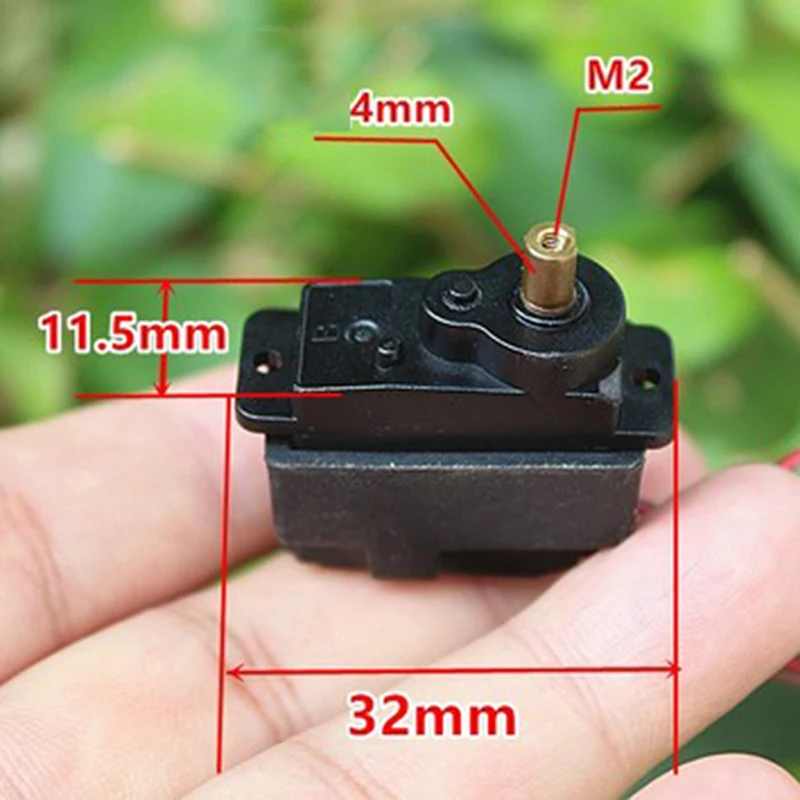 DC 3V-6V Micro Mini M10 Motor Gearbox 12g Metal Steering Gear 360 Degree For Climbing Car Servo Five-wire Without Drive Plate