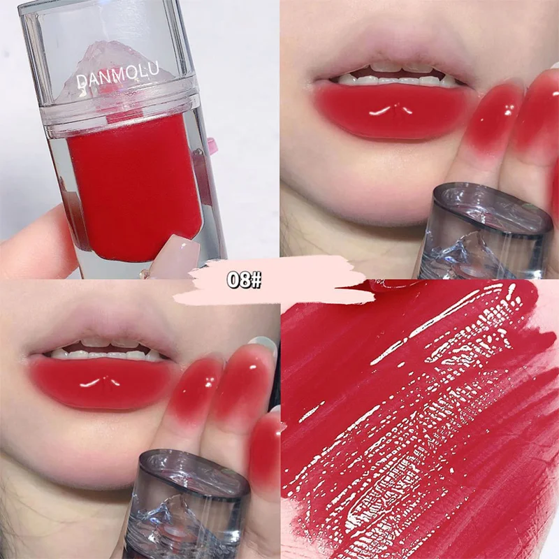 Ice Mountain Lipstick Crystal Jelly Lip Glaze Transparentny Nawilżający Błyszczyk do Ust Wodoodporne Pomadki Kosmetyki do Makijażu