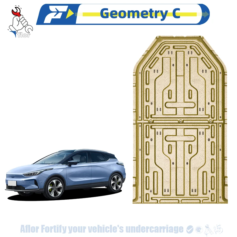 Geely Geometry C 2020-2022 Protective Plate For Front And Rear Battery Chassis Guard Board Protection Plate