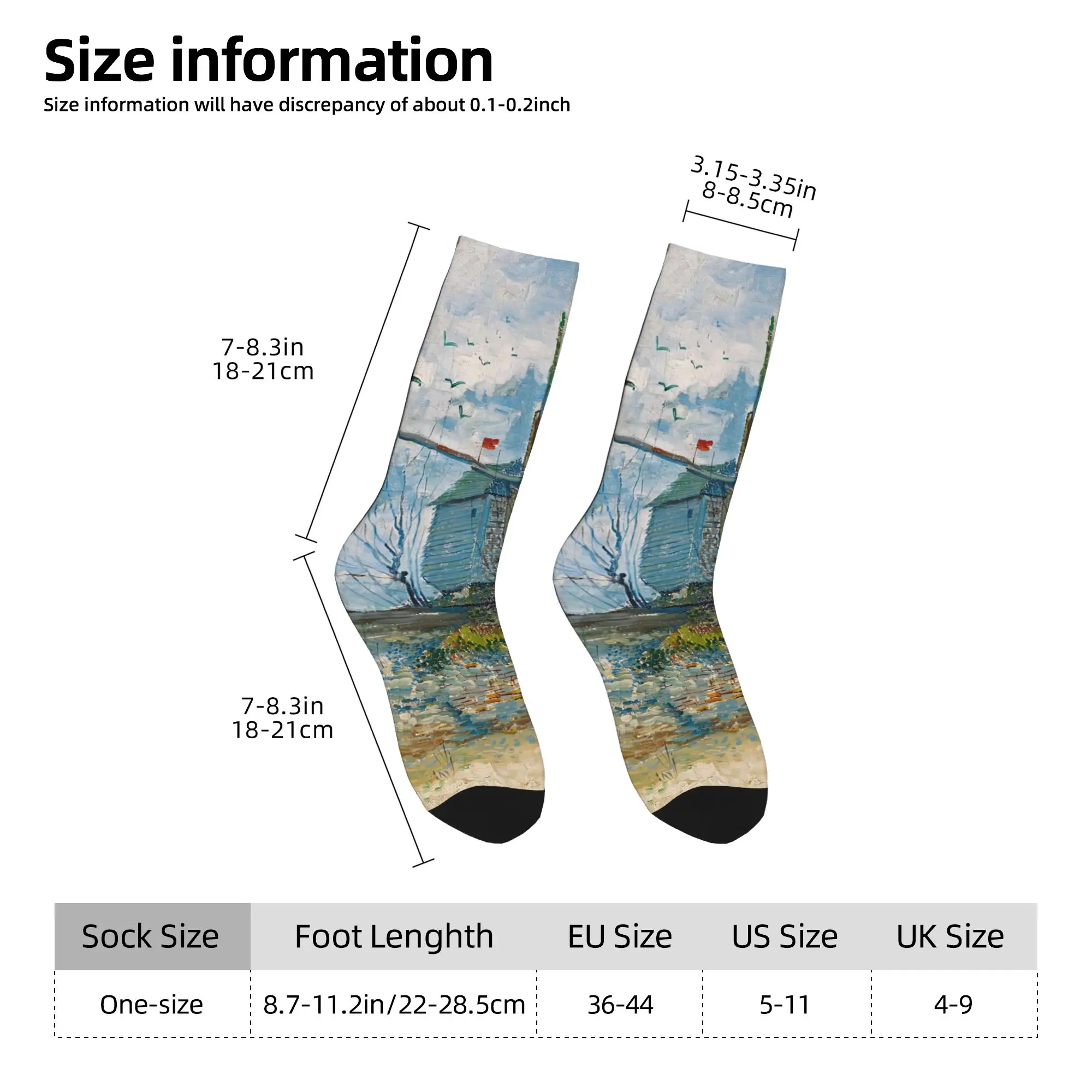 فان جوخ مطحنة جاليت جوارب القوطية الجوارب زوجين لينة تنفس الجوارب الخريف الدراجات مخصص عدم الانزلاق الجوارب هدية