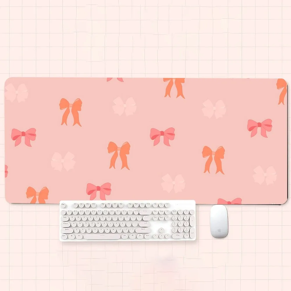 Girl Pink Bow Tie Mousepad New Arrivals Large Gaming Mousepad L XL XXL Gamer Mouse Pad Size For Keyboards Mat