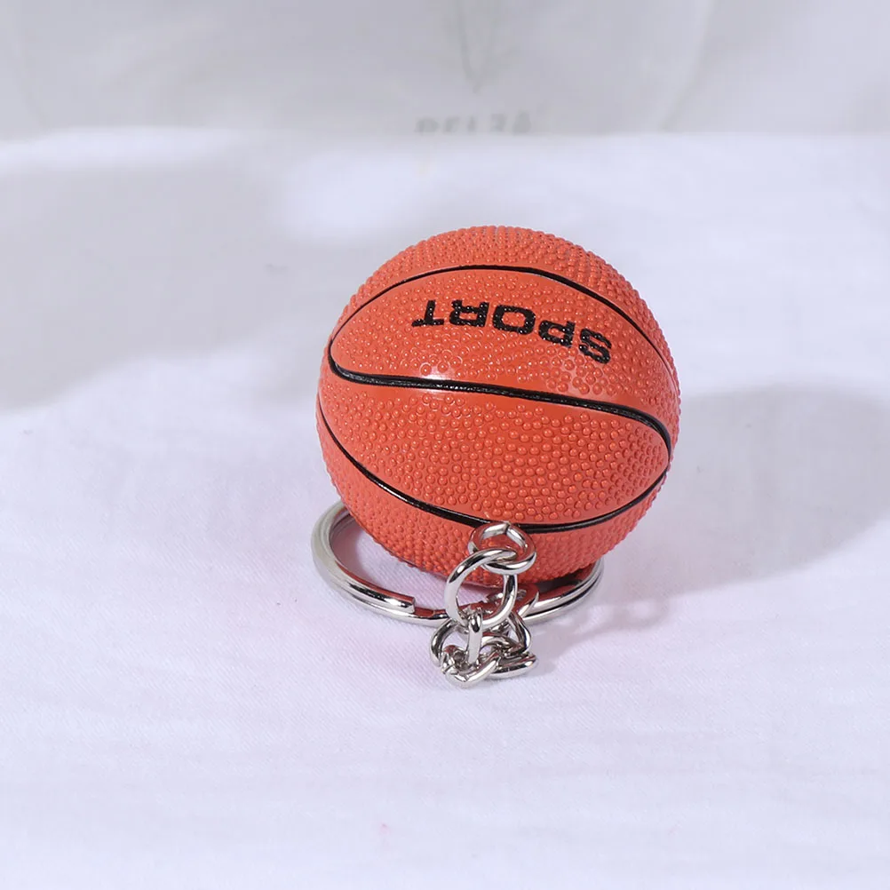 

2 Pcs Simulation Basketball Pendant Keychain Celebration Inspirational Keychian Items Decorations Action Small