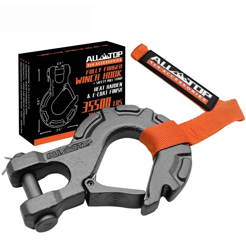 Winch, sheep horn hook, traction hook, electric winch connection hook, car outdoor off-road safety, self driving rescue