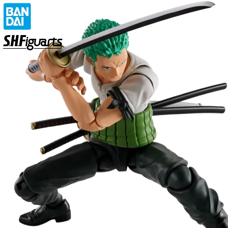 

Bandai figure original Brand New Bandai SHF One Piece Zoro Dawn of Adventure Pirate Hunter Swordsman Collectible Figure Gift