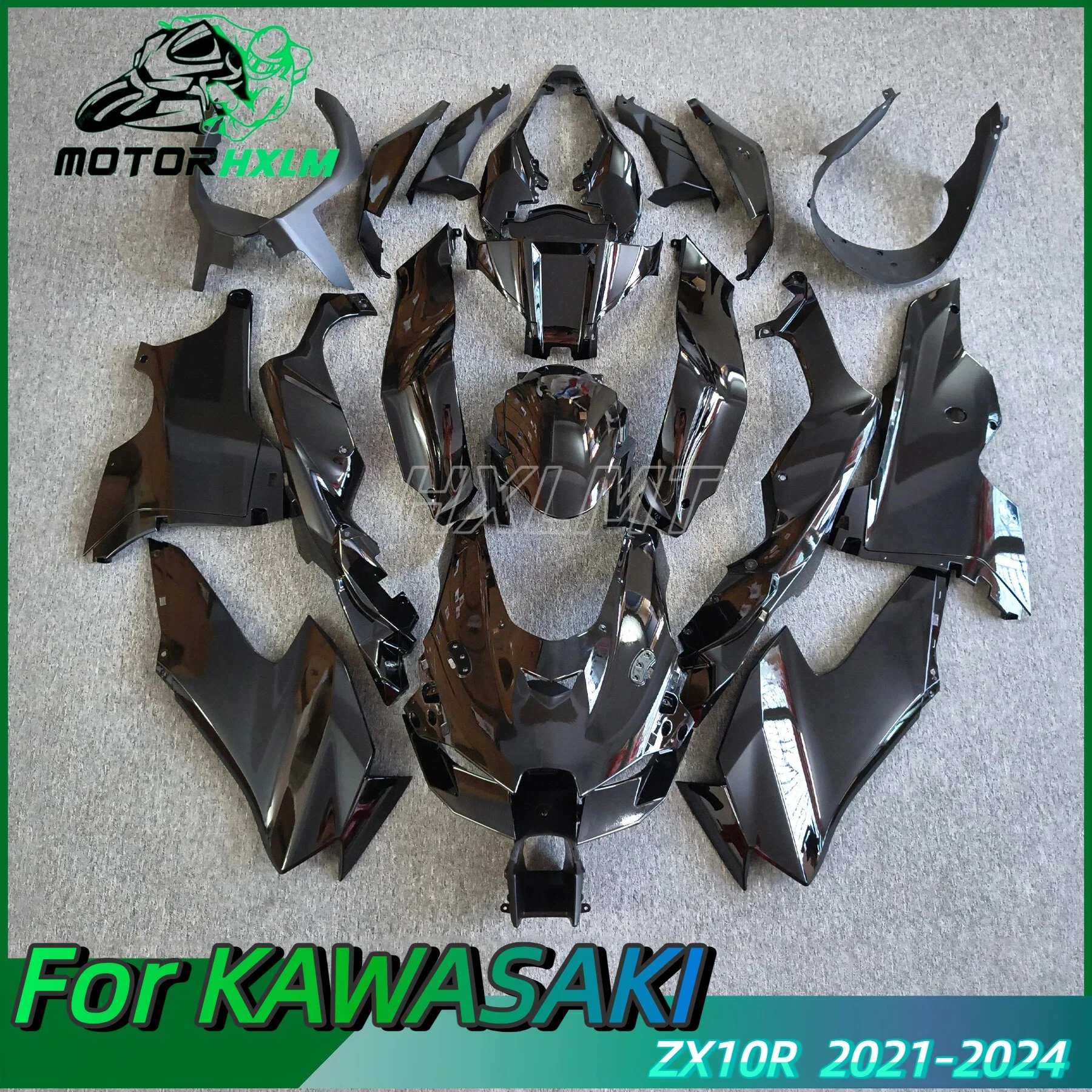 Bike ABS Fairings For 2021 2022 2023 2024 ZX10R ZX-10R 21 22 23 24 Black Bodywork Kit
