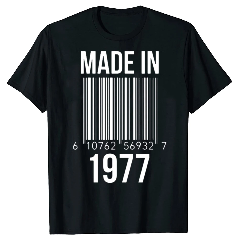 ولد في 1977 ريترو طبعة محدودة تي شيرت ريترو الشريط عيد ميلاد 1977 الرجال المحملة موضة صالح الصيف قصيرة الأكمام القطن التي شيرت للجنسين #1