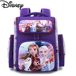 2024 nowy Disney Fashion Cartoon Frozen Elsa plecak szkolny dziewczęcy chłopcy plecak dla dzieci Mochila Infantil klasy 1-5