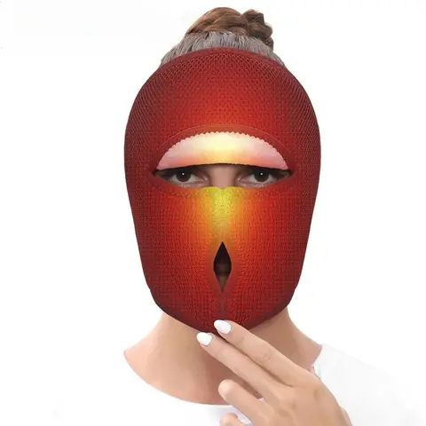 Máscara Facial Elétrica Aquecida, Almofada Térmica para Aliviar Desconforto Facial, Máscara de Relaxamento em Casa com 3 Modos e Função de Temporizador