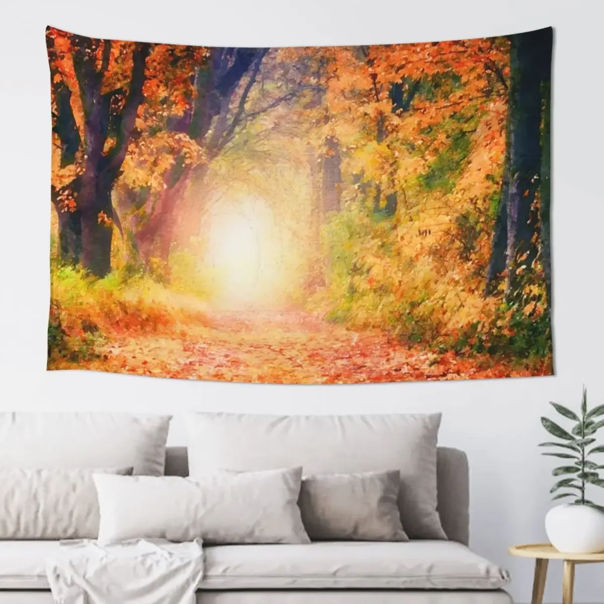 

Autumnal forest watercolor painting #3 Tapestry Decoration For Home Home Decorations Aesthetic Tapestry