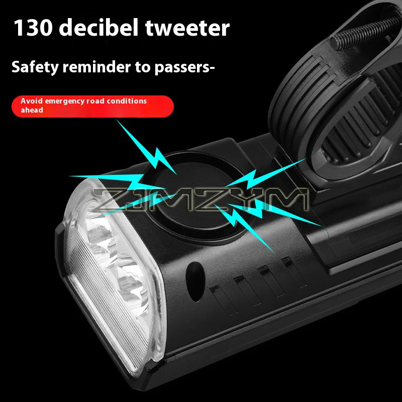 Solar Bicycle Light 4000mAh Bike Headlight Power Bank Flashlight Handlebar TYPE-C Charging MTB Road Cycling Highlight