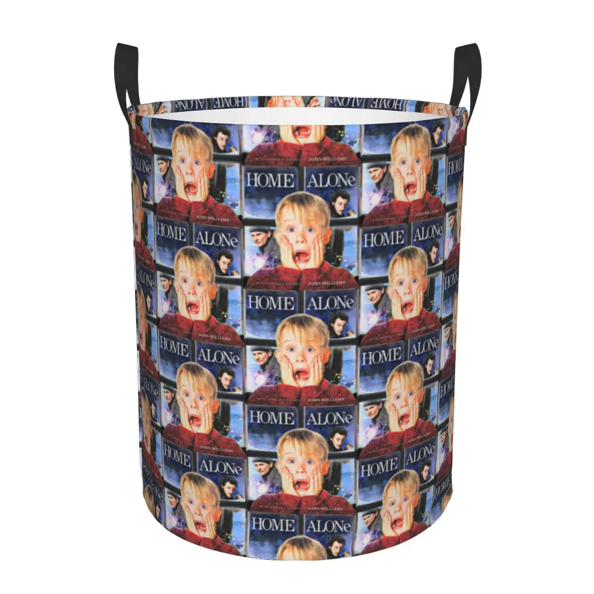 Custom Home Alone Cartoon Christmas Comedy Film Laundry Hamper Large Clothes Storage Basket Toys Bin Organizer for Nursery