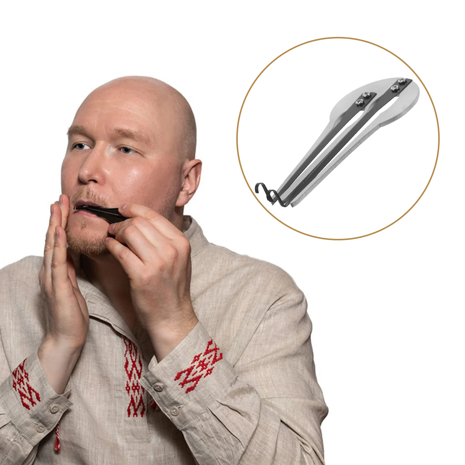 

Compact Size Jew's Harp Portable Jaw Harp Metal Mouth Harp Maultrommel Professional Mouth Musical Instrument for Music Education