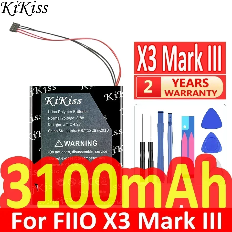 KiKiss Battery 3100mAh For FIIO X3 Mark III Player Speaker Digital