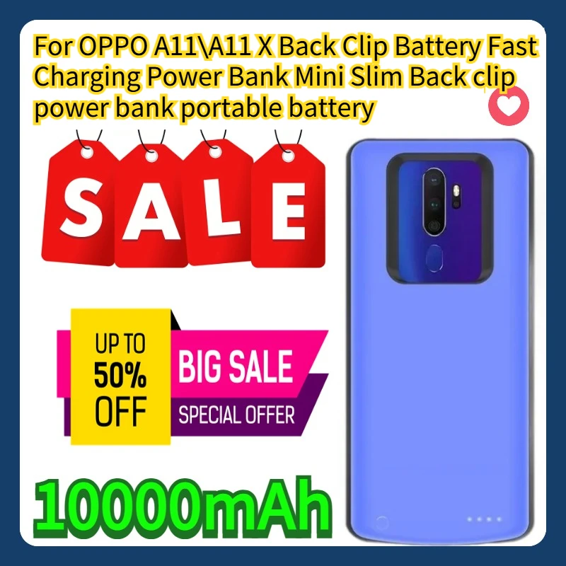 

For OPPO A11\A11 X Back Clip Battery Fast Charging Power Bank Mini Slim Back clip power bank portable battery10000mAh