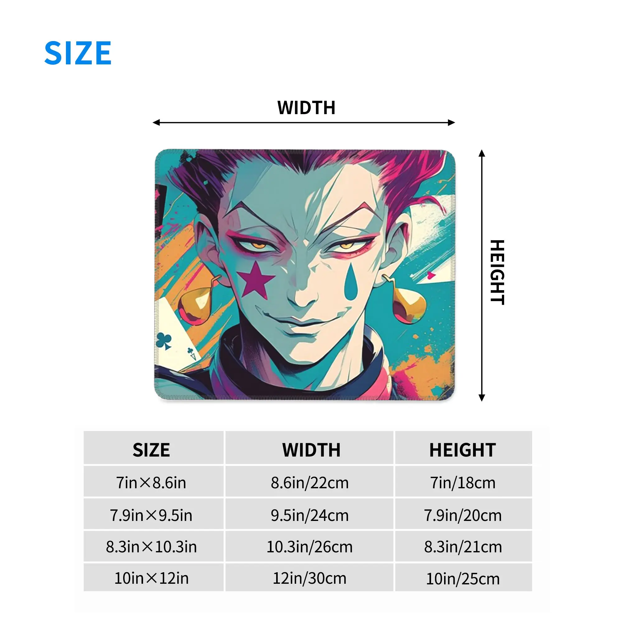 Anime Hisoka Hunter X Hunter Magical Joker Mouse Pad Computer Keyboard Mouse Mat Gamer PC Laptop Desk Mat Accessories Table Mats