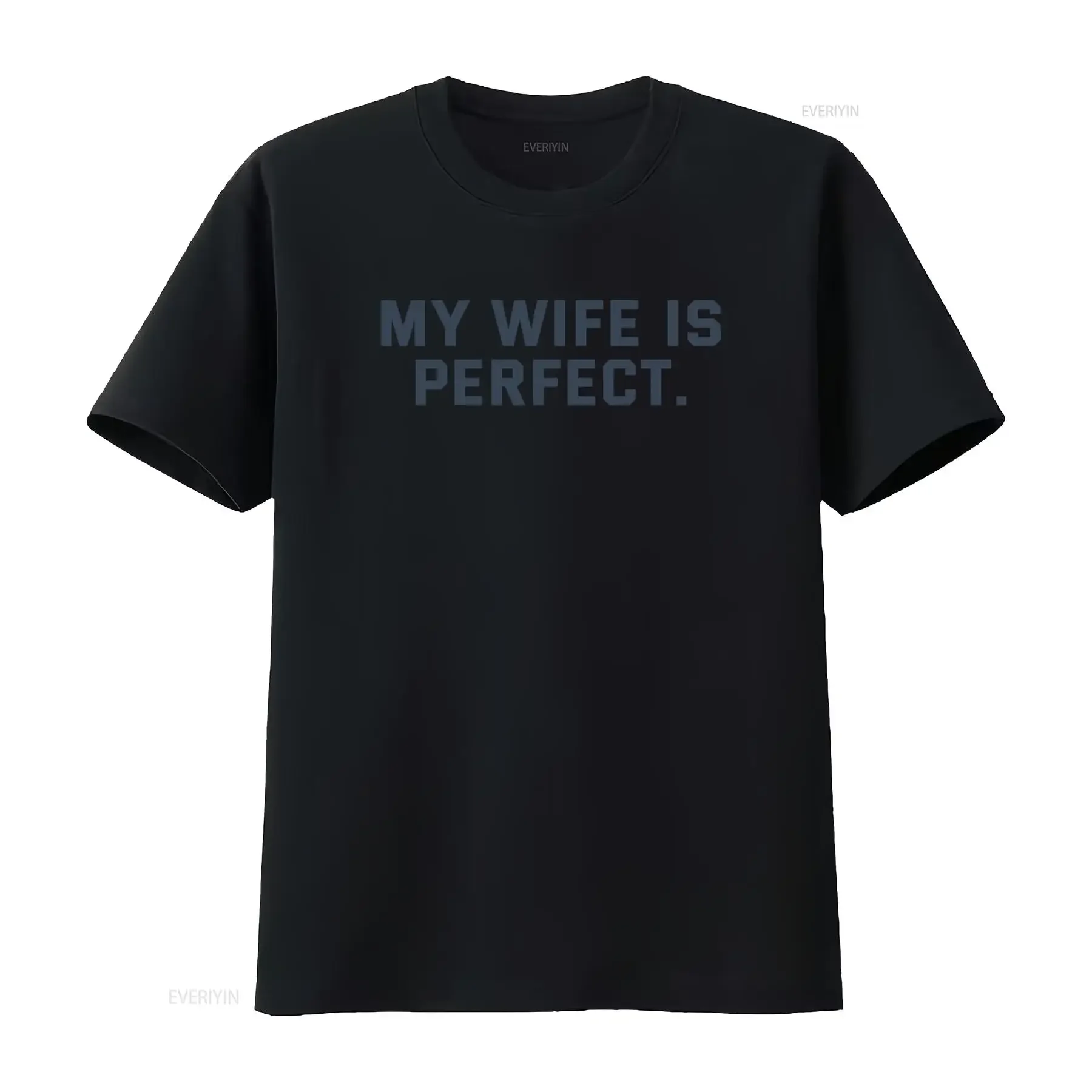 T-Shirt „Meine Frau ist perfekt“ für den Ehemann, Vatertag, lustig, sarkastisch, Vintage, gewaschen, lässig, stilvoll, bequem