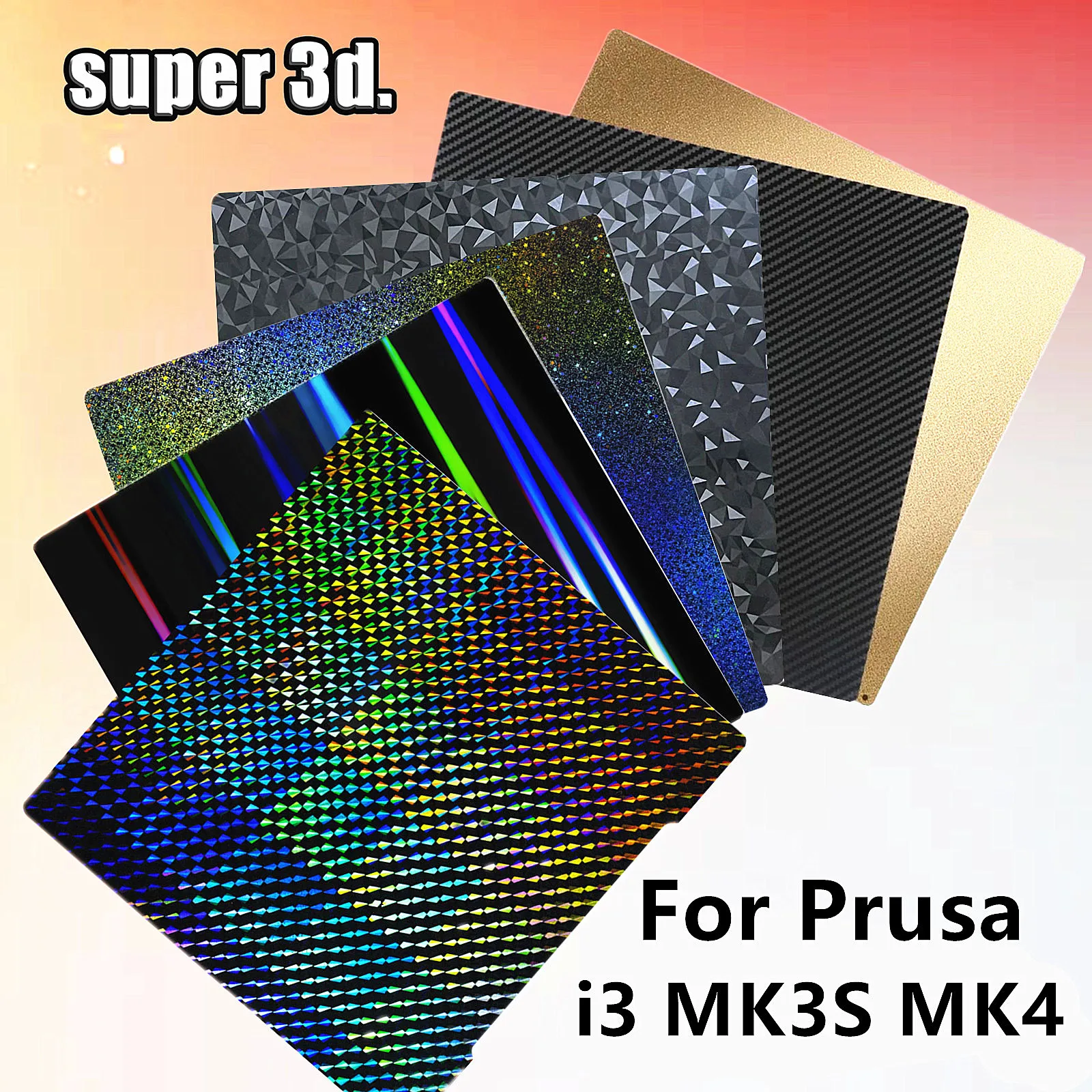 

MK3S PEO Build Plate H1H For Prusa i3 MK2.5S Mk3 Double Sided PEI Spring Steel Sheet PET Carbon for Prusa i3 MK3S+ MK4 Upgrade