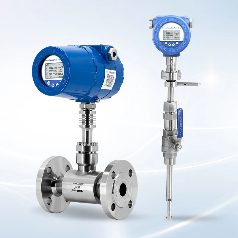 

High Accuracy Thermal Gas Mass Flow Meter for Compressed Air Natural Gas and Biogas Direct Mass Flow Measurement