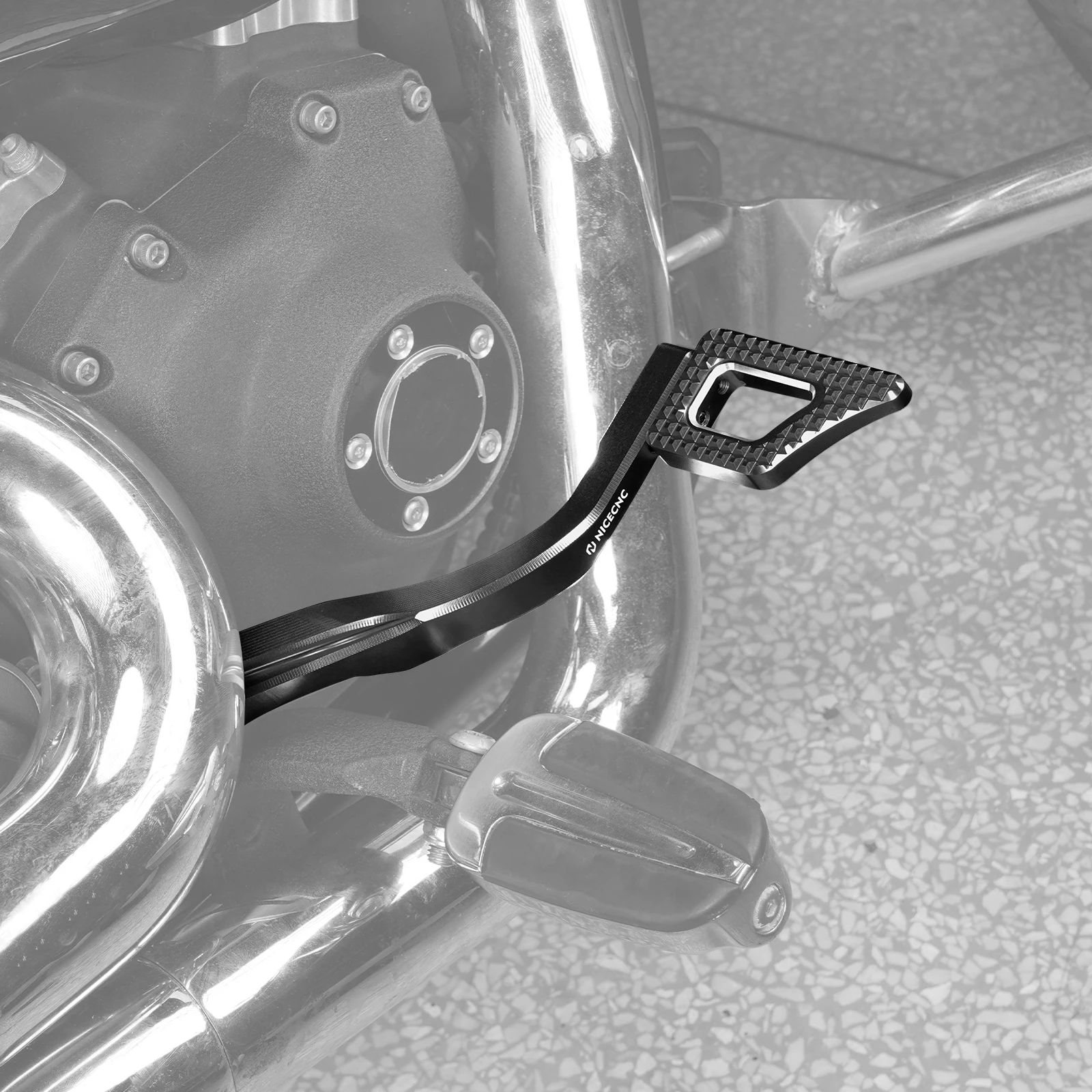 Für Harley Dyna Street Bob FXDB Fahrer-Fußrasten Hintere Bremspedale Gangschaltung Low Rider FXDL Fat Bob FXDF Super Glide – Detail 16