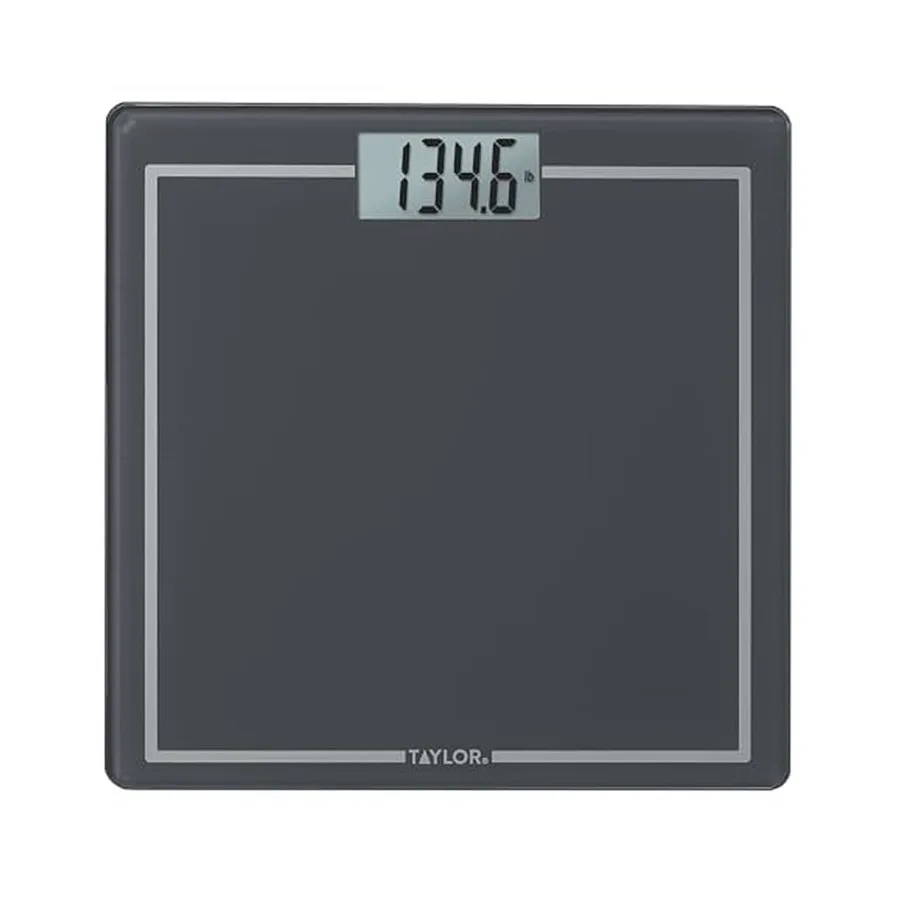 

Taylor Digital Scale with Builtin Folding Handle: Ideal for Travel and Home Use Portable Bathroom Scale for Body Weight Monitor
