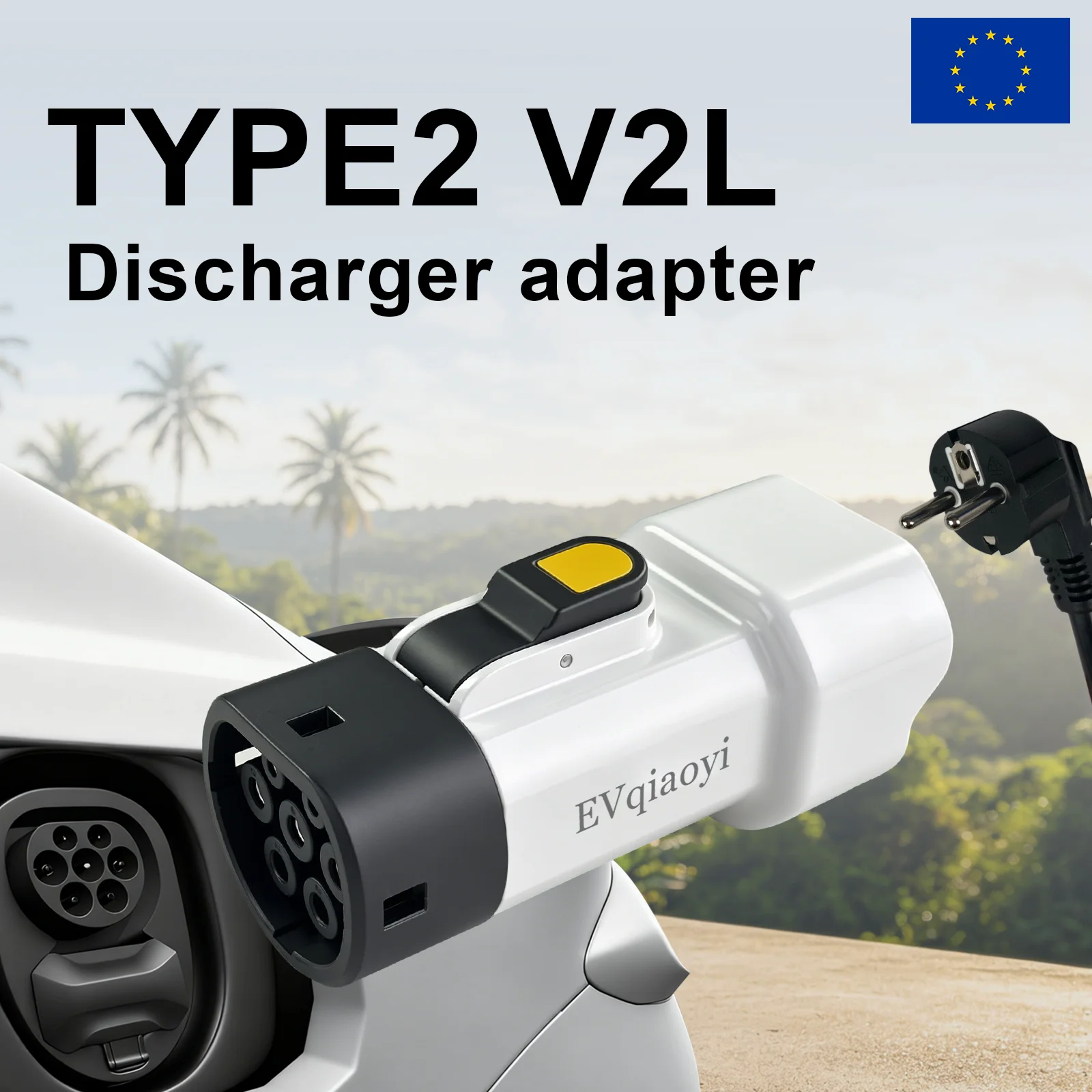 Typ2 V2L Entladeadapter für BYD Jaecoo J7 Omoda 9 Chery Renault Geely EX5 MG Hyundai XPENG
